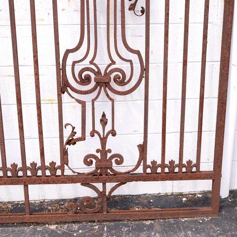 #50010 Antique Large Wrought Iron Driveway Gate image 5