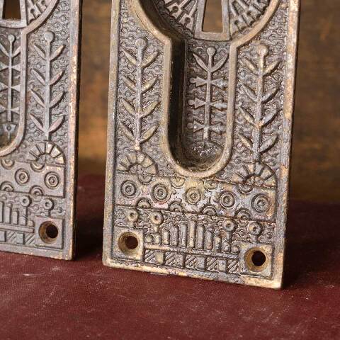 #50014 Antique Reading Pocket Door Pull Hardware image 4