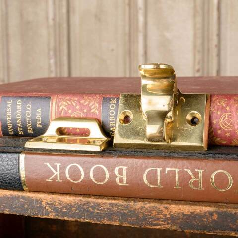 #50025 Salvaged Brass Window Sash Lift & Lock image 4