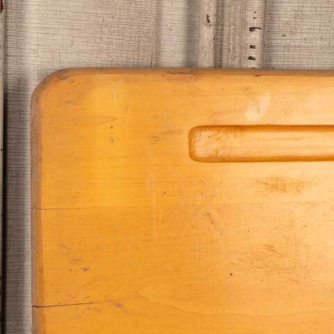 #50033 Salvaged Vintage Wood School Desk Top image 2