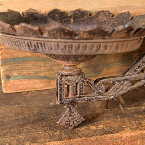 #50039 Antique Cast Iron Victorian Oil Lamp Sconce image 5