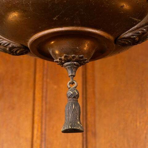 #50041 Salvaged Antique Victorian 2 Bulb Chandelier image 3