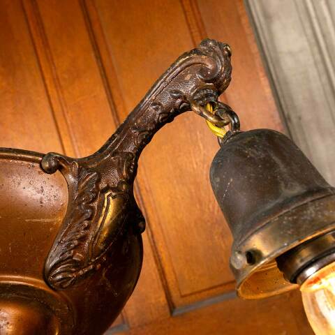 #50041 Salvaged Antique Victorian 2 Bulb Chandelier image 6