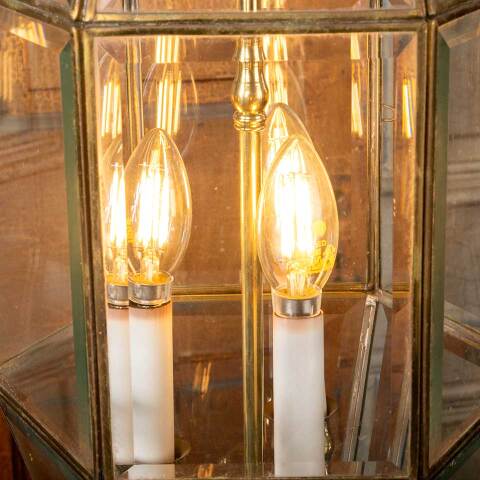 #50045 Vintage 3 Bulb Chandelier Light Fixture image 3