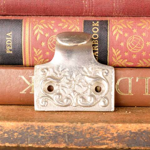 #50051 Reproduction Ornate Nickel Window Sash Lift image 2