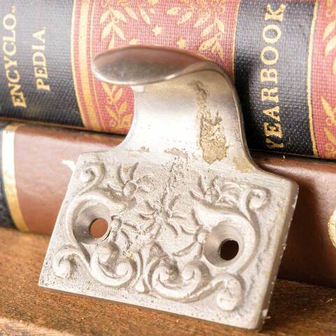 #50051 Reproduction Ornate Nickel Window Sash Lift image 6