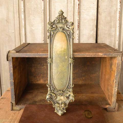 #50054 Antique Cast Brass Corbin Door Push Plate image 5