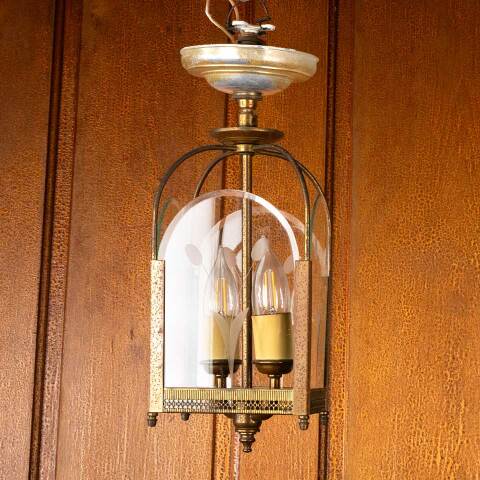 #50056 Vintage 2 Bulb Cut Glass Light Fixture image 7