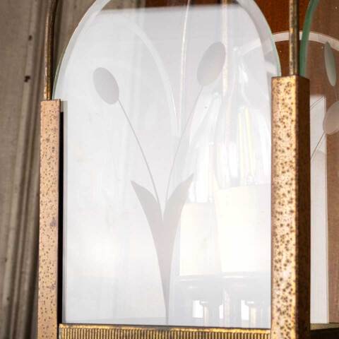 #50056 Vintage 2 Bulb Cut Glass Light Fixture image 8