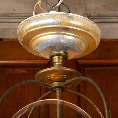 #50056 Vintage 2 Bulb Cut Glass Light Fixture image 3