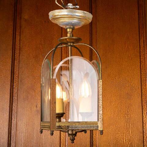 #50056 Vintage 2 Bulb Cut Glass Light Fixture image 2