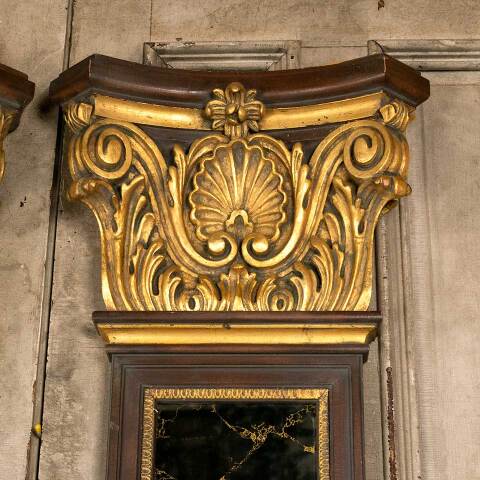 #50064 Pair of Vintage Mirrored Column Pilasters image 2