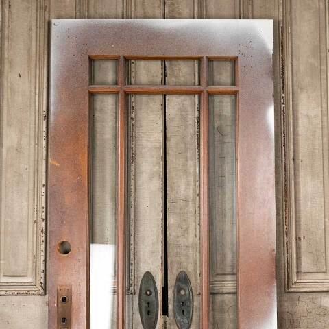 #50070 36x79 Antique 9 Lite Wood Entry Door image 6