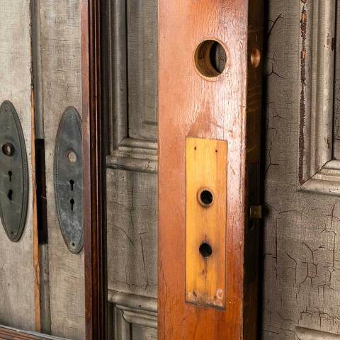 #50070 36x79 Antique 9 Lite Wood Entry Door image 4