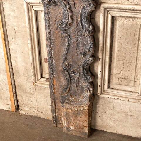 #50097 Antique Ornate Cast Iron Fireplace Surround image 6