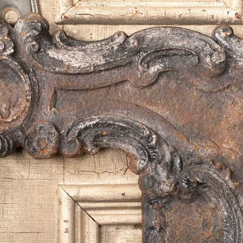 #50097 Antique Ornate Cast Iron Fireplace Surround image 7