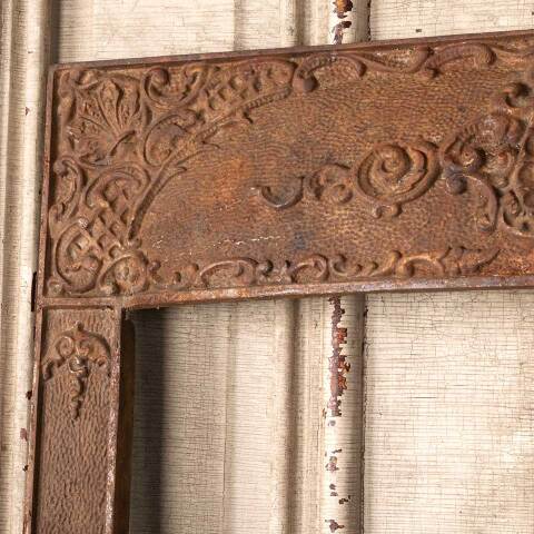 #50099 25x31 Antique Cast Iron Fireplace Surround image 2