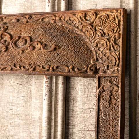 #50099 25x31 Antique Cast Iron Fireplace Surround image 5