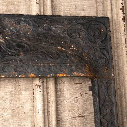 #50100 25x30 Antique Cast Iron Fireplace Surround image 5