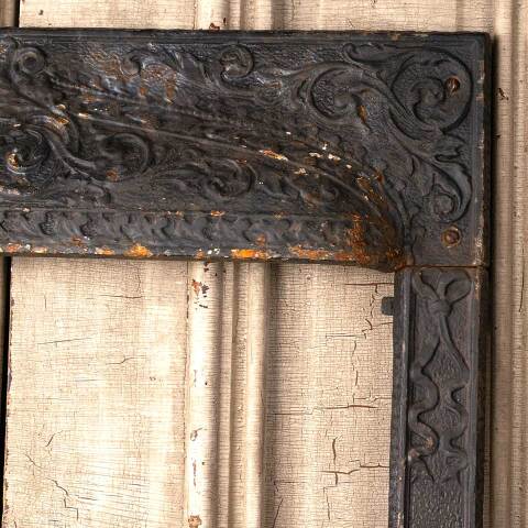 #50100 25x30 Antique Cast Iron Fireplace Surround image 7