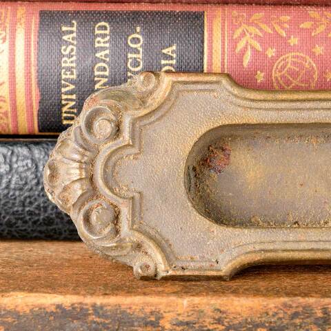 #50106 Antique Ornate Cast Iron Window Sash Lift image 4