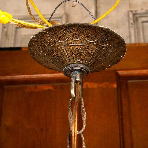 #50141 Antique 4 Bulb Chandelier Light Fixture image 3