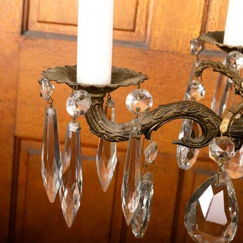 #50141 Antique 4 Bulb Chandelier Light Fixture image 5