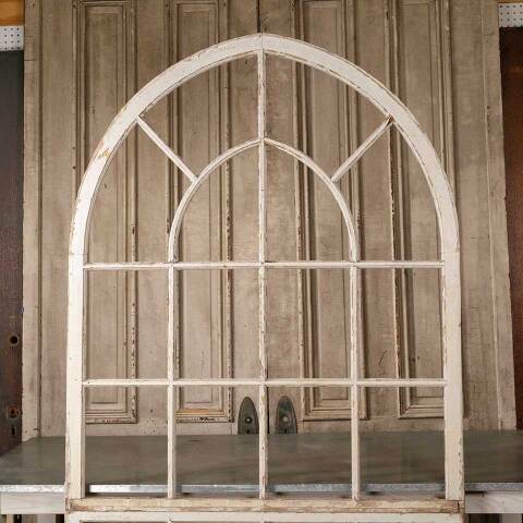 #50158 Antique Arched Divided Lite Wood Window image 2