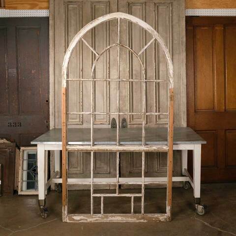 #50158 Antique Arched Divided Lite Wood Window image 5