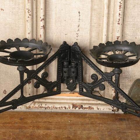 #50190 Cast Iron Wall Mount Oil Lamp Sconce image 2