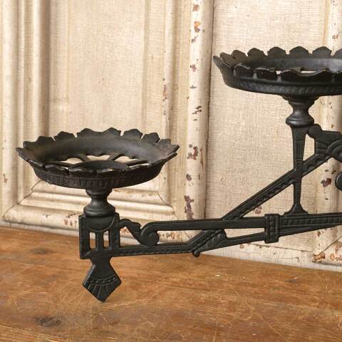 #50190 Cast Iron Wall Mount Oil Lamp Sconce image 3