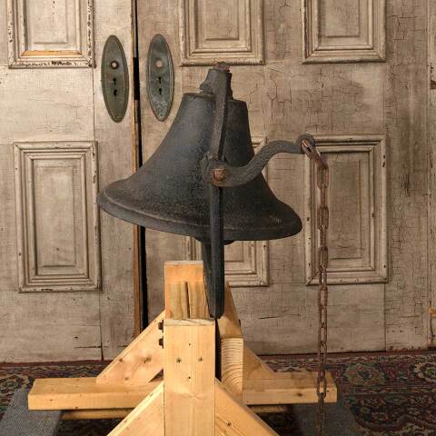 #50232 Antique Cast Iron Farmhouse Bell & Yoke image 5