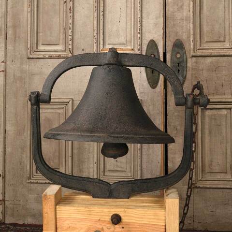 #50232 Antique Cast Iron Farmhouse Bell & Yoke image 6