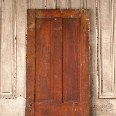 #50233 30x77 Antique 4 Panel Wood Interior Door image 2