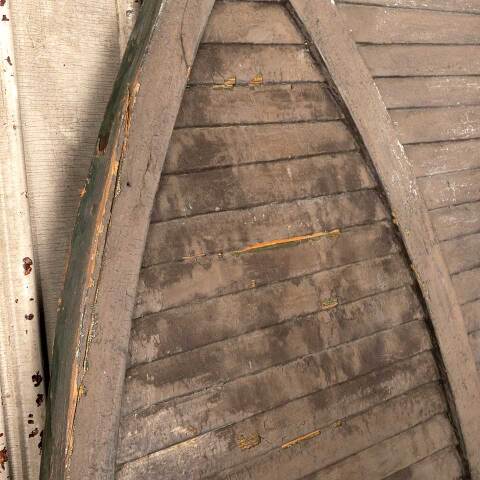 #50237 Antique Pointed Arch Louvered Wood Vent image 8