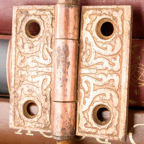 #50279 2" Antique Ornate Ball Finial Door Hinge image 3