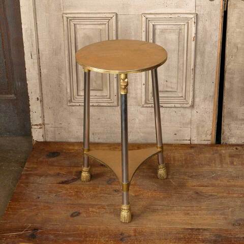 #50284 Vintage Brass & Polished Steel Table image 8