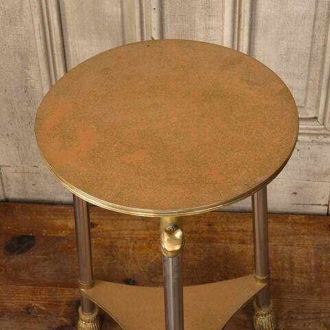 #50284 Vintage Brass & Polished Steel Table image 2