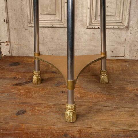 #50284 Vintage Brass & Polished Steel Table image 3