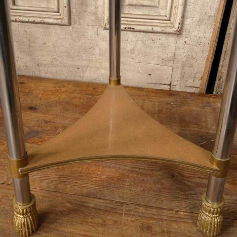 #50284 Vintage Brass & Polished Steel Table image 7