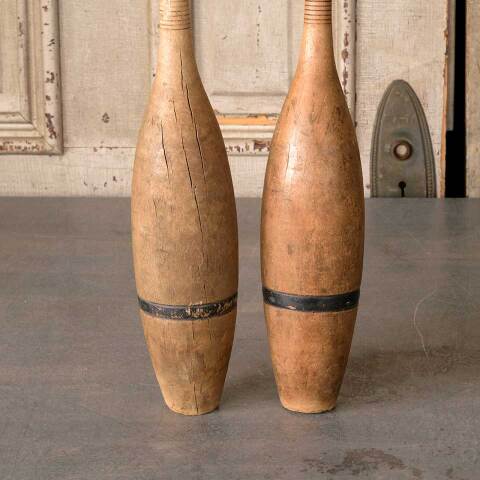 #50292 Antique Turned Wood Exercise Pins image 3