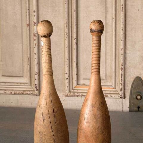 #50292 Antique Turned Wood Exercise Pins image 4