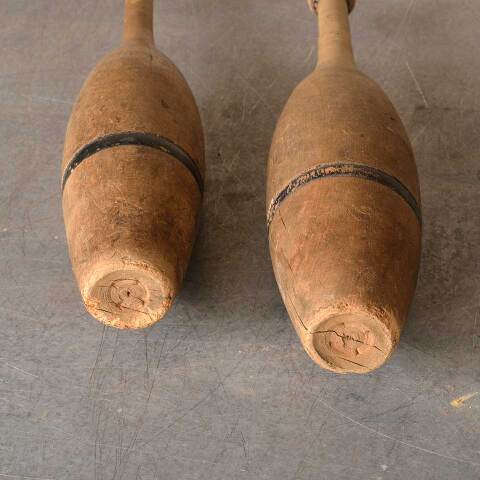 #50292 Antique Turned Wood Exercise Pins image 6