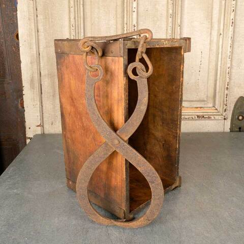 #50301 Antique Iron Ice Box Refrigerator Ice Tongs image 3