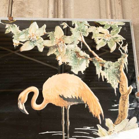 #50334 30x20 Vintage Pink Flamingo Wall Mirror image 4