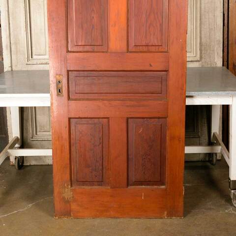 #50342 34x84 Antique 5 Panel Pine Interior Door image 3