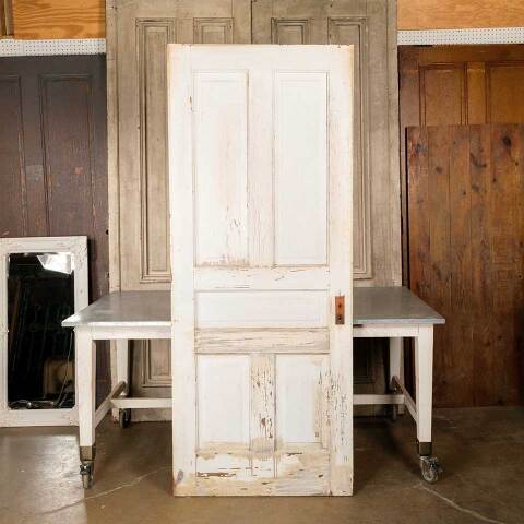 #50342 34x84 Antique 5 Panel Pine Interior Door image 4