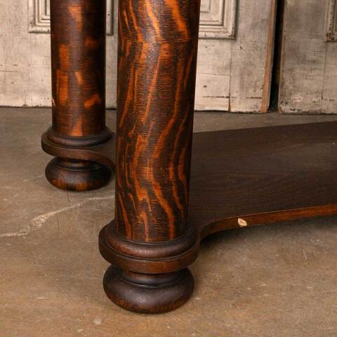 #50344 Antique Quarter Sawn Oak Library Table Desk image 8