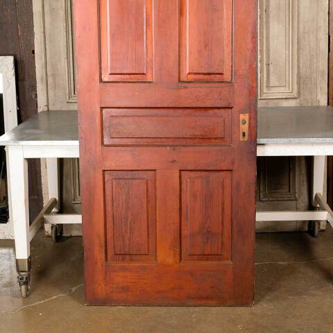 #50348 34x84 Antique 5 Panel Pine Interior Door image 3