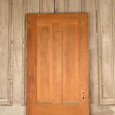 #50349 28x76 Antique 4 Panel Pine Interior Door image 2